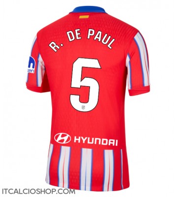 Atletico Madrid Rodrigo De Paul #5 Prima Maglia 2024-25 Manica Corta